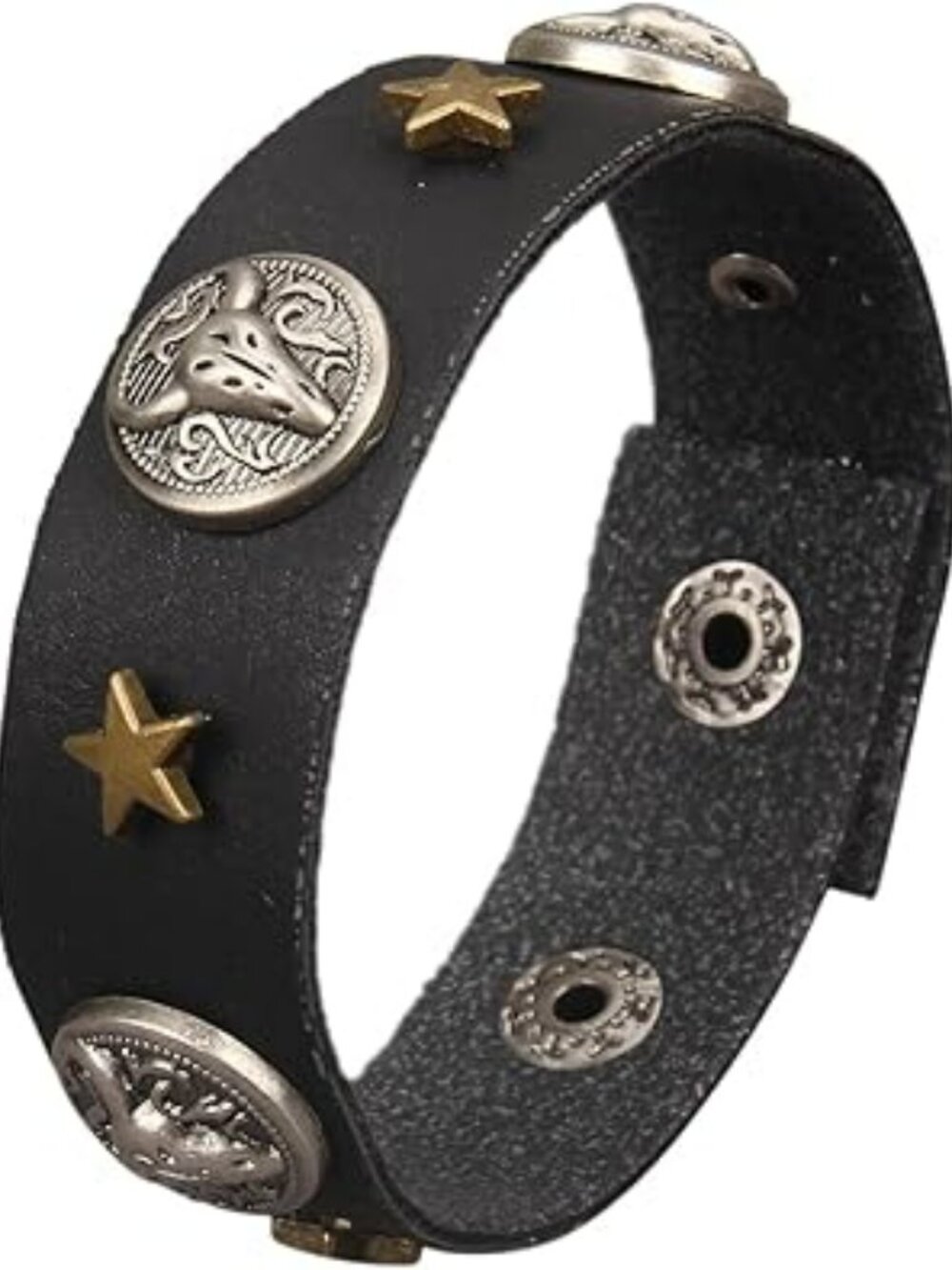 NEW Punk Leather Wristband Bracelet Handmade Wide Cuff Bangle Braided Adjustable